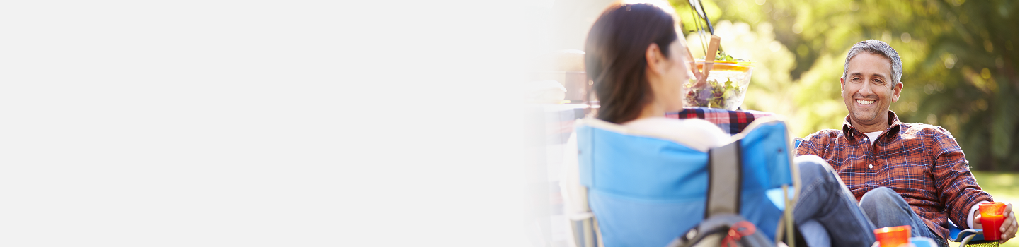 IgG4-RD Management hero header image: couple sitting outside in chairs