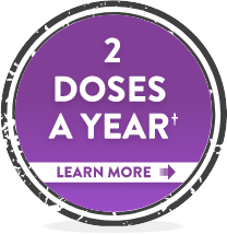 Two doses per year button